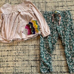 Mini Boden hedgehog matching set size 3-4y